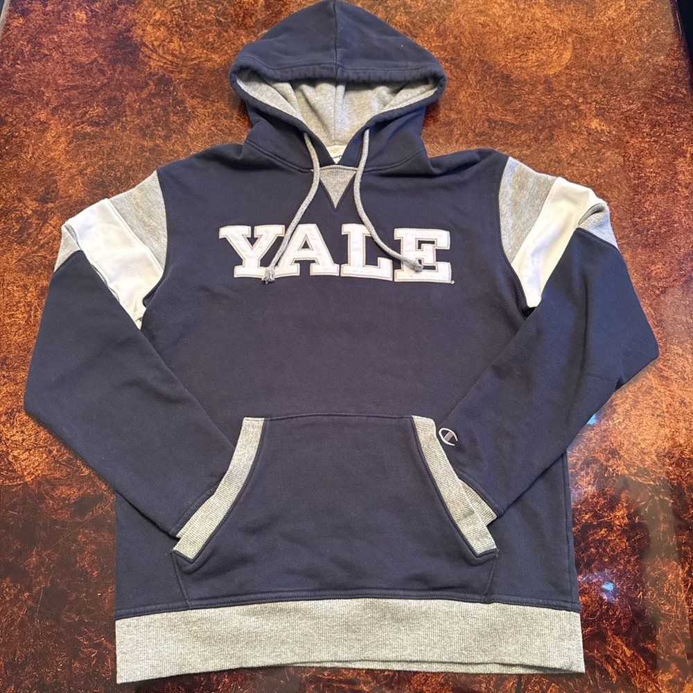 Champion Navy and Gray Yale Hoodie
